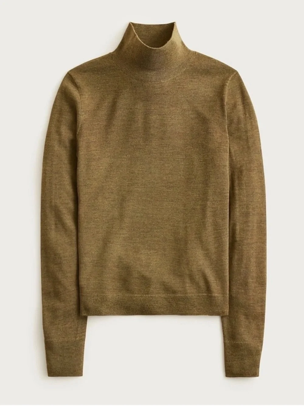 J crew heather elm Carolyn turtleneck sweater in merino wool